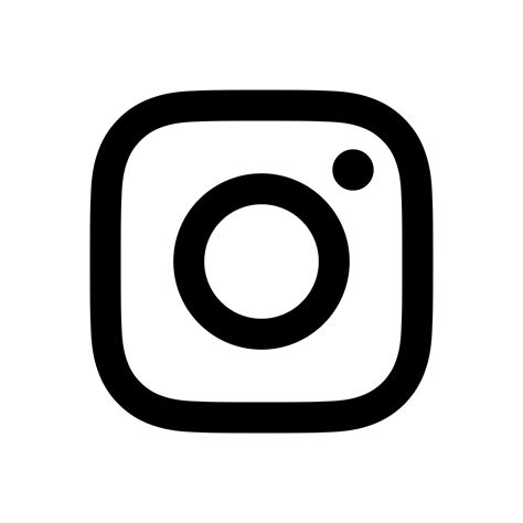 Instagram Black And White Icon Riset