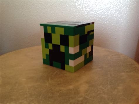 Lego Minecraft Creeper Head 13 Steps Instructables