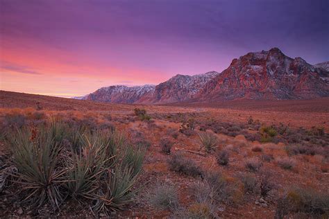 Winter Sunrise At Red Rock Canyon National Conservation