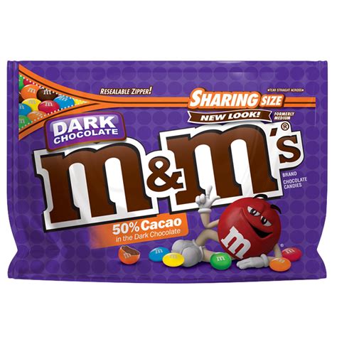 Mandms Dark Chocolate Candy Sharing Size Bag 101 Oz