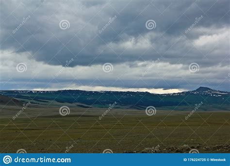 Vast Valley With Mountains Hill And The Sky Stock Image Image Of