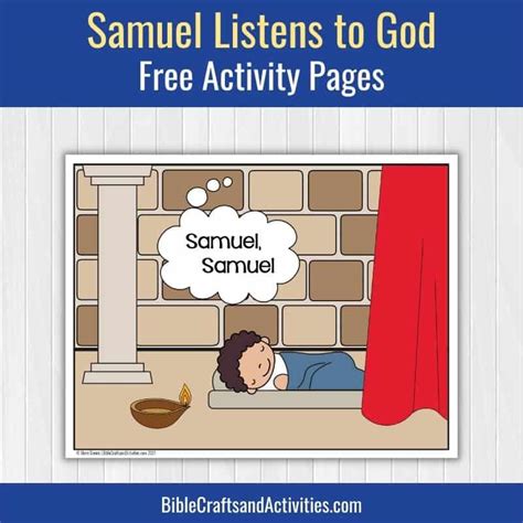 Samuel Listens To God Teach With Engaging And Easy To Use Printables