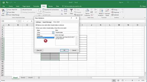 How To Validate Data Entered In To A Cell In Excel Date And Time