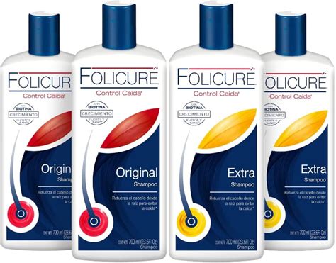 4 Shampoo Folicure 700ml 2 Original 2 Extra Mx Belleza