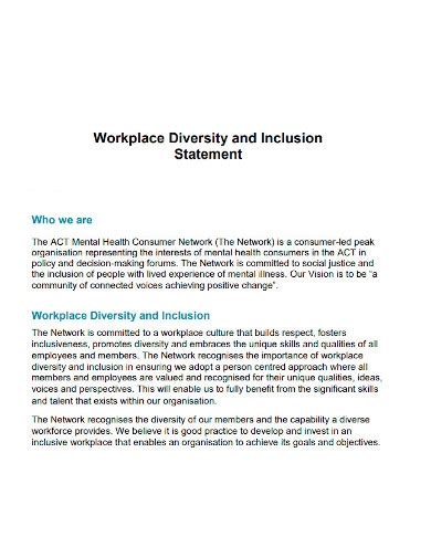 free 10 diversity and inclusion statement samples [ university faculty value ]