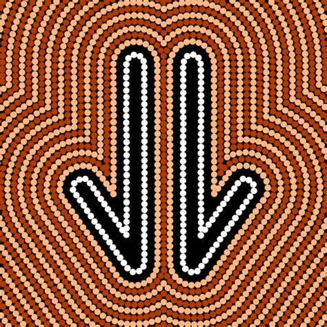 Aboriginal Art Symbols Kangaroo Footprint