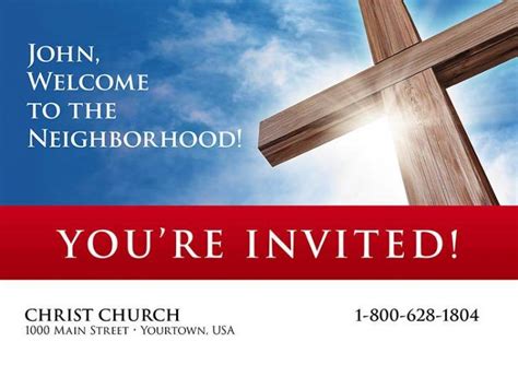 Church Invitation Marketing Postcards By Postcard