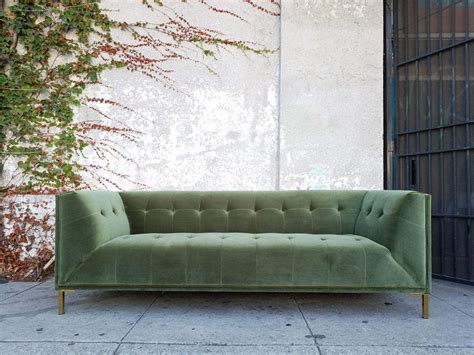 The sage green color has been trending over the last year in both fashion and home décor. Remarkable Sage green velvet sofa | Green velvet sofa ...