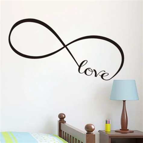Pvc Infinity Symbol Love Art Wall Stickers Bedroom Wall Decal Removable