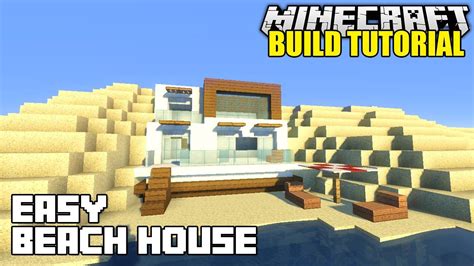 Minecraft How To Build A Beach House Tutorial Simple And Easy Small