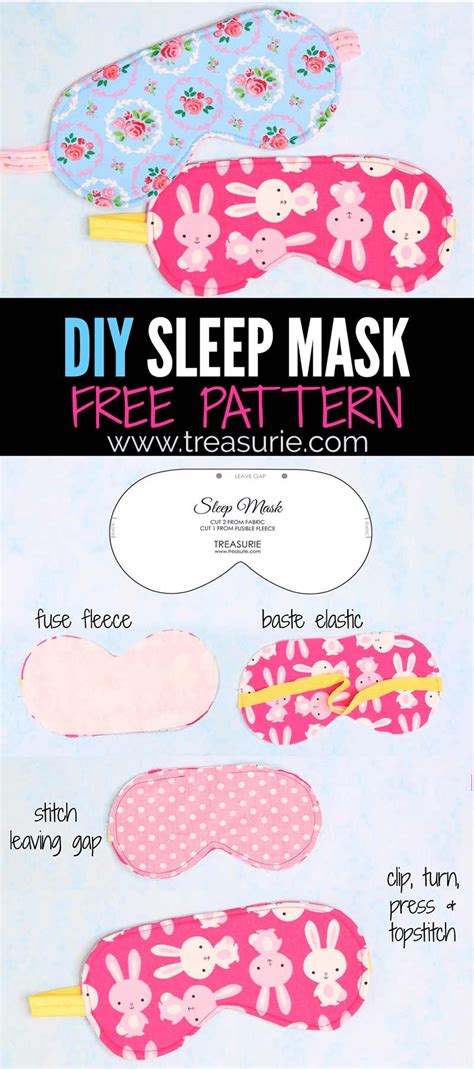Diy Sleep Mask Easy Tutorial With Free Pattern Treasurie