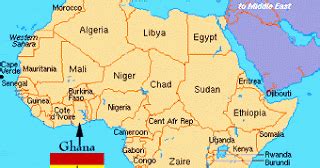 Ghana Map Africa 649 
