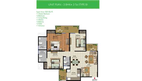 1125 1425 Sq Ft 2 3 Bhk Multistorey Apartment In Noidadelhi Ncr