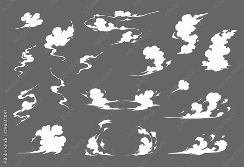 Smoke Illustration Set For Special Effects Template Steam Clouds Mist