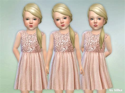 The Sims Resource Safir Toddler Dress By Lillka • Sims 4 Downloads