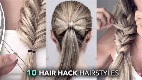 10 Hair Hacks You Need To Learn 2 Min Hairstyles Youtube