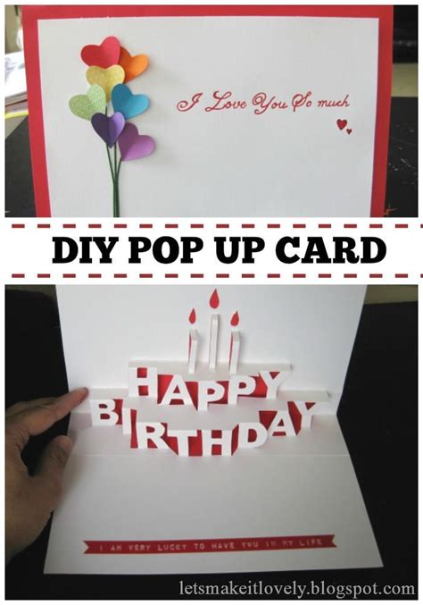 Lets Make It Lovely Happy Birthday Pop Up Card Pop Up Card