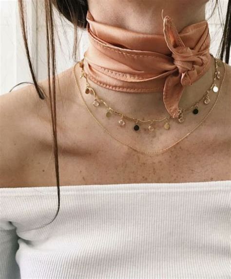Bandana Choker Necklace Gold Coin Layered Necklaces Layered Necklace Ideas Trendy Jewelry