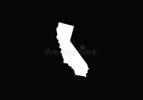 California Map Outline State Shape Usa Poster Wallpaper Stock Vector