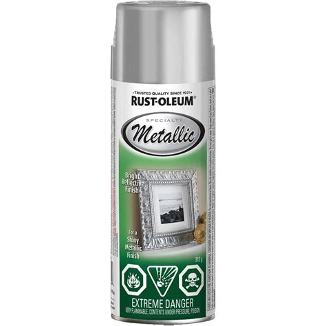 Rust Oleum 312g Silver Metallic Fast Dry Solvent Paint Home Hardware