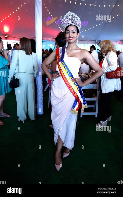 dominican beauty queen representing the bronx melody pérez poses during the dominican heritage