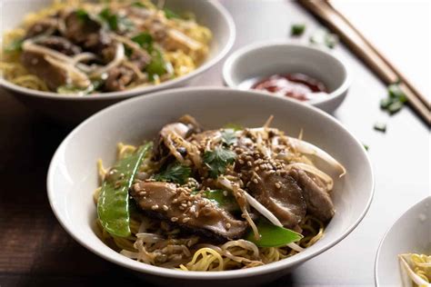 Special Chow Mein With Shiitake Mushrooms Busy But Cooking