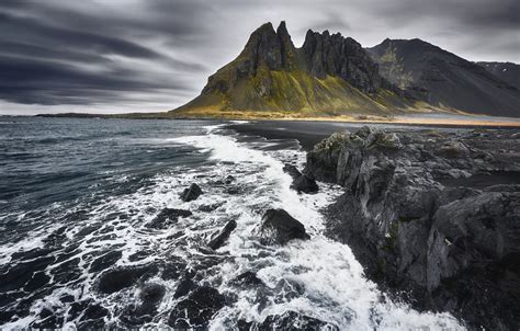 Wallpaper Sea Shore Iceland Images For Desktop Section природа