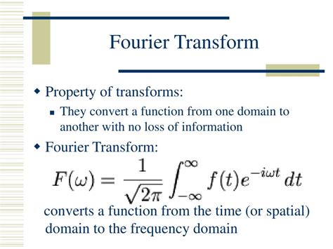 Ppt Fourier Transform And Applications Powerpoint Presentation Free