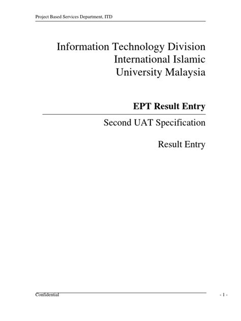 This is the final testing. SAMPLE UAT | Specification (Technical Standard ...
