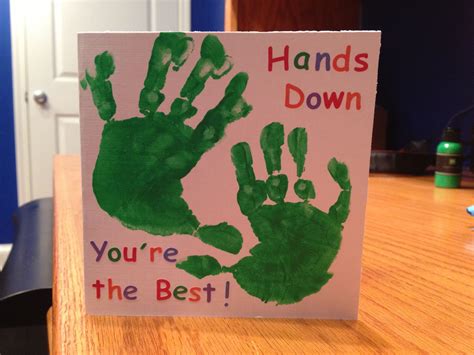 Handprint Card For Daddys Birthday Making Cards Ideas Pinterest