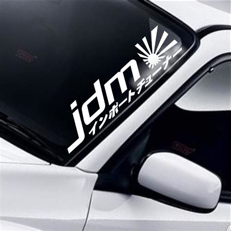 Jdm Kanji Rising Sun Windscreen Sticker Windshield Banner Car Etsy
