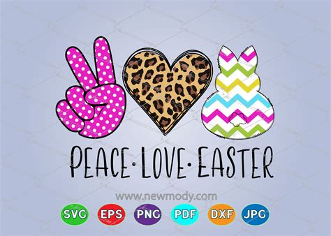 Peace Love Easter Svg Cut Files Peace Love Svg By Amittaart