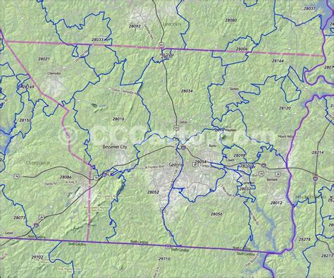 Nc County Map With Zip Codes
