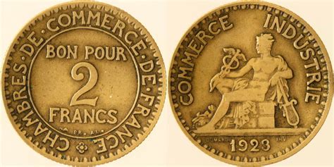 Frankreich France 2 Francs 1923 Ss Ma Shops