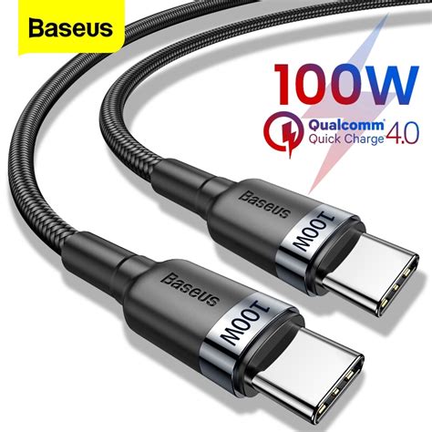 Baseus Fast Charge 5a 100w Usb Type C To Usb Type C 40 Type C Usb Cord