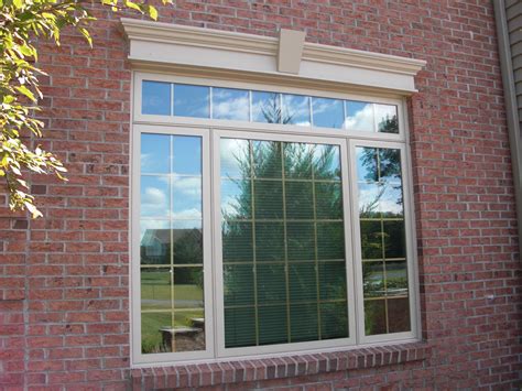 3 Lite Casement With Grids Transom And Header In Beige By Comfort