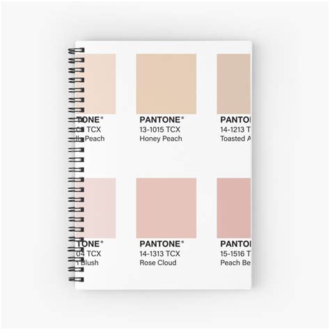 Cuaderno De Espiral Nude Pink Pantone Color Swatch Pack De