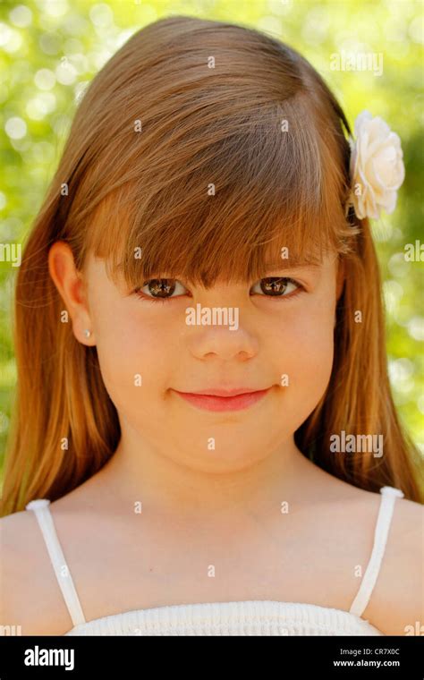 Little Girl Portrait Stock Photo Alamy