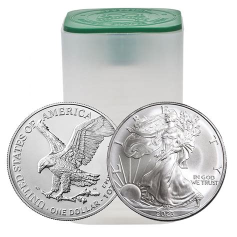 2023 Silver Eagle Roll Of 20 Uncirculated Coins Golden Eagle Coins