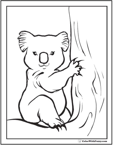 Koalas are downright adorable, and some folks even travel to australia just to have. Koala Coloring Pages For Kids: Hop A Ride With a Koala!