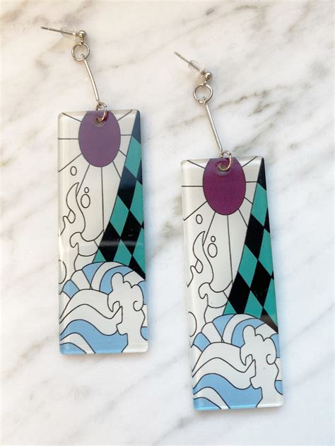 Hanafuda Japanese earrings Anime Earrings Anime Style gift for | Etsy