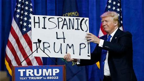 Donald Trump Responds To Hecklers With Hispanics 4 Trump Sign Fox News