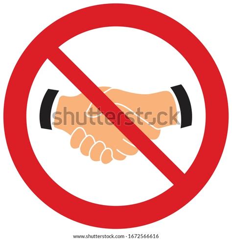 No Handshake Vector Not Allow Handshake Stock Vector Royalty Free