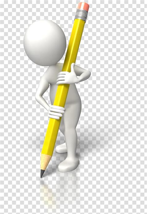Animated Film Stick Figure Writing Pencil Pencil Transparent