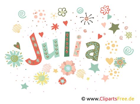 Julia Name Bild Illustration Clipart