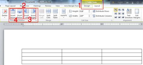 Insert Or Delete Rows And Columns In Word Table Microsoft Word Tutorial