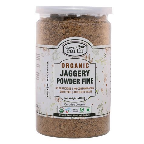 Jaggery Powder Fine Organic 400g Dte Foods