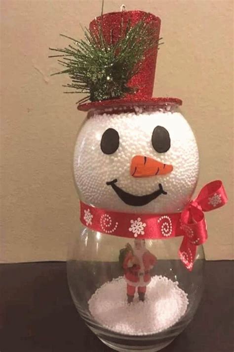 25 Awesome Christmas Decorations On A Budget Fish Bowl Snowman 3 25