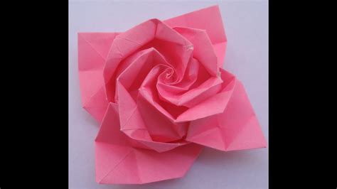 Easy Origami Rose Tutorial How To Make Origami Roses Paper Craft