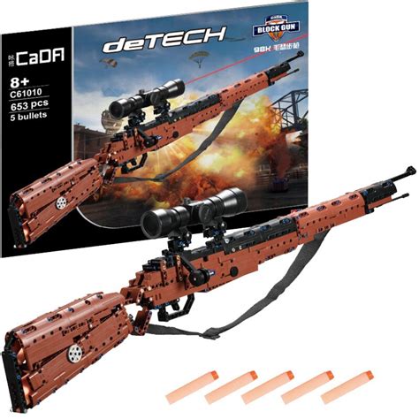 Can Shoot Soft Bullet Legoings Block Gun Military Diy 653pcs Building